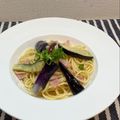horseland's cooksnap of when they made 🍝茄子とベーコンのめんつゆペペロンチーノ.