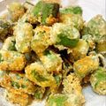 ぱぱぷぅ's cooksnap of when they made オクラの唐揚げ♪簡単で美味しい♡.