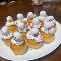 はらぺこまさる's cooksnap of when they made ハロウィンおめかしおばけ✿カップケーキ.