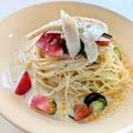 LunaJuno's cooksnap of when they made 冷たい豆乳味噌スープで食す＊冷製パスタ.