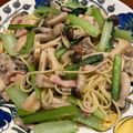 愛猫ベリー's cooksnap of when they made 簡単うまい！小松菜×ブナシメジ和風パスタ.