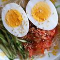 くむちん's cooksnap of when they made 簡単さっぱり！そうめんで作るキムチ冷麺.