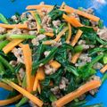 bechi＊'s cooksnap of when they made ほうれん草のひき肉和え.