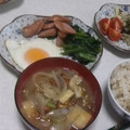 きらり流れ星's cooksnap of when they made ほうれん草とウインナーのバター醤油炒め.