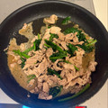 みるくもこ☆'s cooksnap of when they made 豚肉とほうれん草のマヨポン炒め.