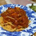 M's cooksnap of when they made シーフードミックスでペスカトーレ.
