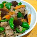 ちーまぐ's cooksnap of when they made 豚ばら肉なすピーマン豆板醤ピリ辛味噌炒め.