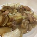 papikun's cooksnap of when they made 春キャベツと新じゃがの鶏照りバター炒め☆.