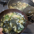 mahorou's cooksnap of when they made わかめとえのきの和風かき玉スープ.