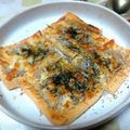 うたかた。's cooksnap of when they made 即席おつまみ＊油揚げのしらすピザ.