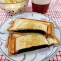 在宅勤務のおじさん's cooksnap of when they made あんこであんぱん風ホットサンド.