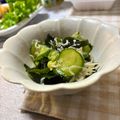 クックDGCFO3☆'s cooksnap of when they made ☆しらす･きゅうり･わかめの酢の物☆.