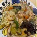 めめめ７'s cooksnap of when they made ホットクックで五目あんかけ焼きそば.