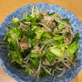 ママメイン！時々子供's cooksnap of when they made もやしキャベツ豚こまの簡単野菜炒め.