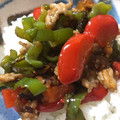 mantacarp's cooksnap of when they made 豚ひき肉とピーマンのとろみ炒め.