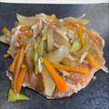toma905's cooksnap of when they made ぶりの野菜あんかけ☆枚方市給食.