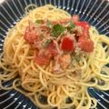 Saha＊'s cooksnap of when they made 超シンプル！トマトと大葉で和風冷製パスタ.