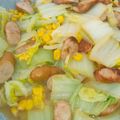 賄いのおばちゃん's cooksnap of when they made 白菜とウインナーのコンソメバター煮.