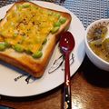ひっこ's cooksnap of when they made 簡単♬枝豆チーズトースト.