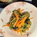 ちゃちゅ2's cooksnap of when they made 簡単副菜☆ほうれん草と人参のごま和え.
