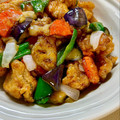 いなばっくす☆'s cooksnap of when they made 鶏と根菜とあるもの野菜の黒酢あん.