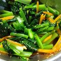 ゆゆ427's cooksnap of when they made 簡単！小松菜と人参のナムル★お弁当にも★.