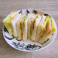 のんべぇヒロ's cooksnap of when they made レタスとハムのサンドイッチ.