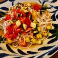 natsun＊'s cooksnap of when they made ズッキーニとトマトのアレンジそうめん.