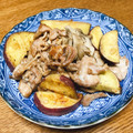 vabochan's cooksnap of when they made さつまいもと舞茸の豚肉中華炒め.