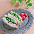 ウマし's cooksnap of when they made サラダチキンときゅうりのサンドイッチ.