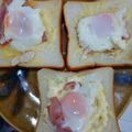 クック3N0VKO☆'s cooksnap of when they made 朝食に！我が家の究極のハムエッグトースト.