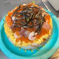おまつりん's cooksnap of when they made 簡単✤ちらし寿司ケーキ　Xmas❦誕生日.