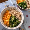 yesmama's cooksnap of when they made 忙しい日の簡単三色丼.