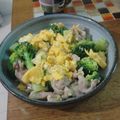 こけよ's cooksnap of when they made ブロッコリーと卵と豚こまの塩炒め.