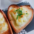 ❤️かわだん❤️'s cooksnap of when they made ベビーチーズマヨのハートトースト♡.