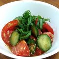YCHキッチン's cooksnap of when they made ∮トマトとキュウリの青じそღ胡麻サラダ∮.