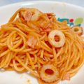 わたし2020's cooksnap of when they made 簡単、喫茶店のナポリタン.