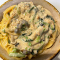 ズッキーーニ's cooksnap of when they made 鮭フレークとほうれん草のクリームパスタ.