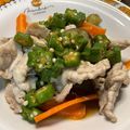 半熟王子's cooksnap of when they made 【減塩】豚しゃぶのオクラソースかけ.