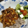 Minamusic's cooksnap of when they made きのこと牛コマ肉の赤ワイントマト煮込み.
