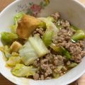 ひなれれ's cooksnap of when they made ♡キャベツと厚揚げのそぼろあんかけ♡.