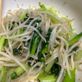 ケロヨン03's cooksnap of when they made 簡単☆もやしと小松菜のナムル.