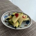 たーそ's cooksnap of when they made 白だし+酢deズッキーニの浅漬け.
