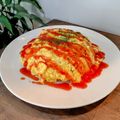 まめたん's cooksnap of when they made しっかり味のチキンライスで✿オムライス.