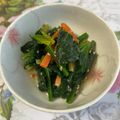 ☆くるみるく☆'s cooksnap of when they made ほうれん草と人参のお浸し【作り置き】.
