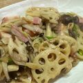 みのりっくす's cooksnap of when they made 蓮根ベーコンきのこのガーリックバター醤油.