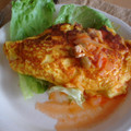 蜂３２５'s cooksnap of when they made はんぺん＆きのこのふゎとろオムレツ.