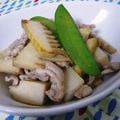 ピンクのたまご's cooksnap of when they made 筍と豚肉の塩バター炒め.
