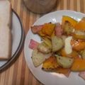モナカさん's cooksnap of when they made ♪じゃがいもと南瓜のガーリックソテー♪.