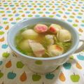 赤い電話's cooksnap of when they made 里芋、ベーコン、麩の味噌汁.